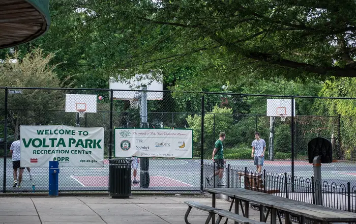 Georgetown Rec Center basketball courts at Volta Park   Washington DC